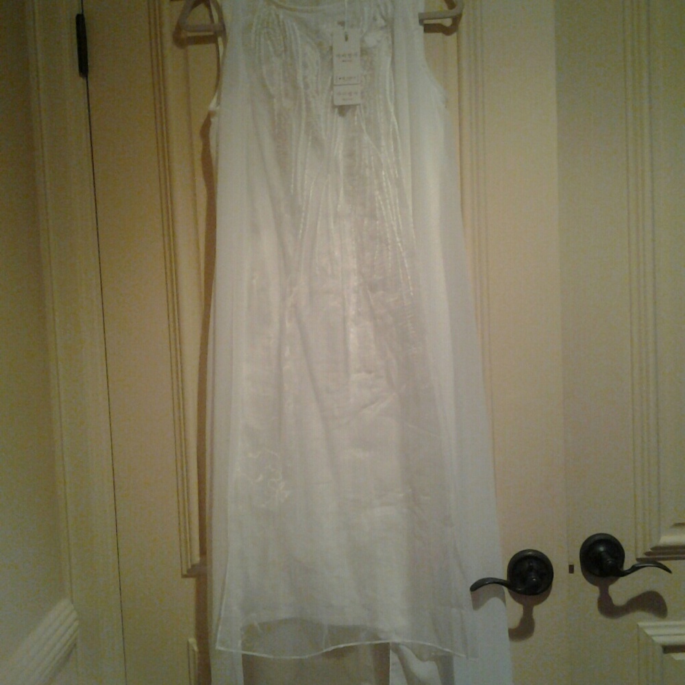 WHITE LONG DRESS SMALL NWT